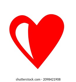 Colección de iconos vectoriales de corazón. Símbolo romántico del día de San Valentín. y quién rompió