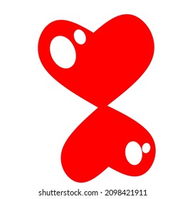 Colección de iconos vectoriales de corazón. Símbolo romántico del día de San Valentín. y quién rompió