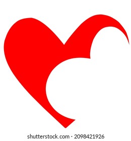 Collection of heart vector icons. Romantic symbol of Valentine's day.and who broke up