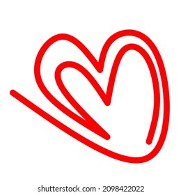 Colección de iconos vectoriales de corazón. Símbolo romántico del día de San Valentín. y quién rompió