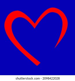 Collection of heart vector icons. Romantic symbol of Valentine's day.and who broke up