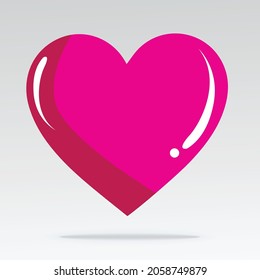 
Collection of heart vector illustrations ,
icon, symbol, love, valentine. with shadow gray background