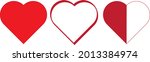 Collection of heart vectors, Love symbol icon set