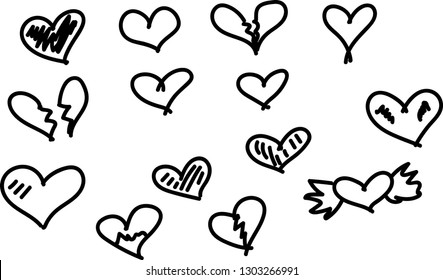 collection of hearts