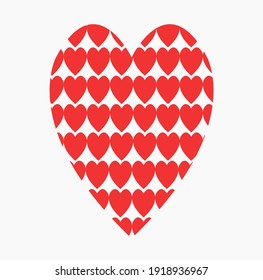 a collection of hearts that make up a big heart