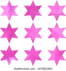 Collection of hexagram mesh backgrounds. Good soft color polygon. Jewish sacred religious symbols. Pink celebration templates for your cards, invitations, brochures and calendars.