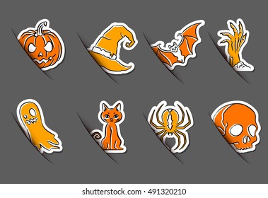 Collection of hidden symbols halloween