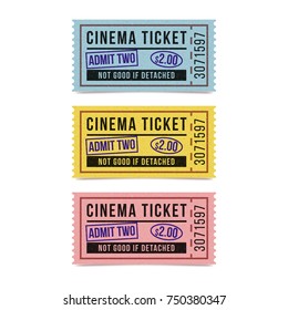 Collection High Detail Vintage Grunge Tickets Stock Vector (Royalty ...