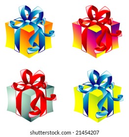 A collection of high detailed gift boxes