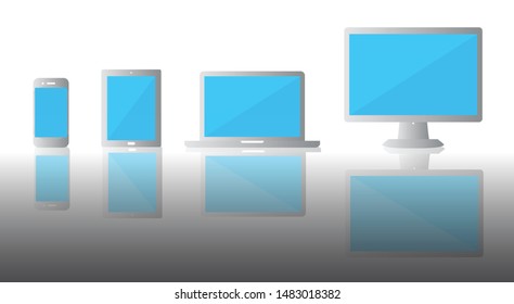 Collection of high quality electronic devices - vector