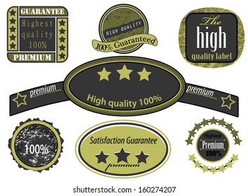 Collection high quality label vintage style on a white background
