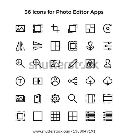 A collection of high quality photo editor icons