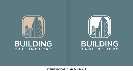 Collection of high rise building logos in dubai, luxury and modern buildings