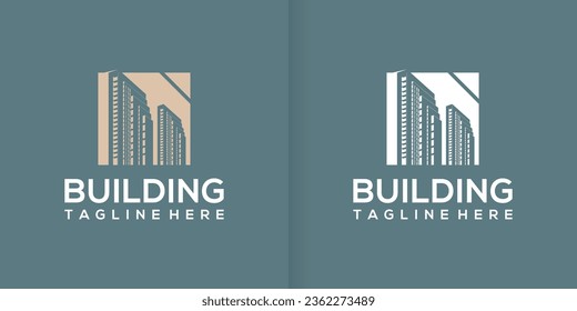 Collection of high rise building logos in dubai, luxury and modern buildings