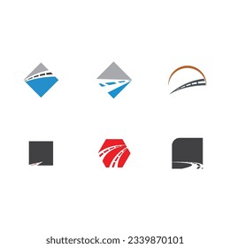 collection of highway logos on white background
