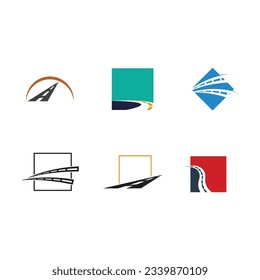 collection of highway logos on white background