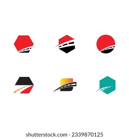 colección de logotipos de autopistas sobre fondo blanco