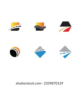 collection of highway logos on white background