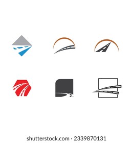 colección de logotipos de autopistas sobre fondo blanco