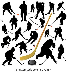 collection of hockey vector