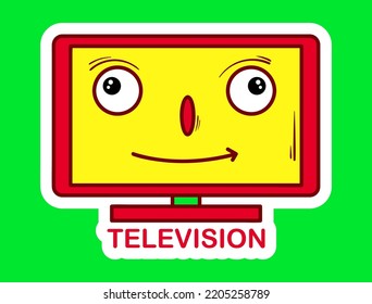 Collection of Home Appliances Stickers or Icons decorated with Emotic