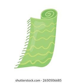 Collection of home carpets flooring. Elements of decoration yoga mat rug. Interior design of the apartment. Colored flat Stock illustration on white background