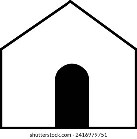 Collection home icons. House symbol. Set of real estate objects and houses black icons isolated on white background. Vector illustration.