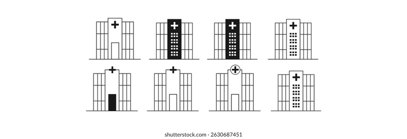  Collection of Home Icons. Vector web home icon, building symbol. House