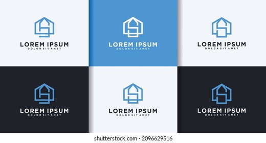 colección de plantillas de logotipo casero letras de combinación s