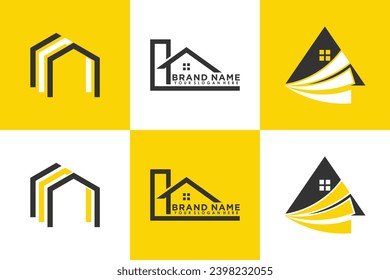 collection of home stay logo design with simple concept
