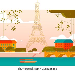 Collection of horizontal banner templates with spectacular natural landscapes or sceneries. Bundle of beautiful backgrounds with forest trees, mountains, sea, sky. Modern vector illustration.
