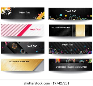 Collection horizontal banners   