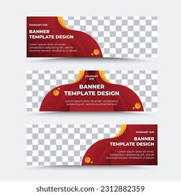 Colección de plantillas de banner de vector burdeos horizontales con texto blanco