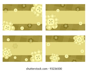 collection of horizontal cards with flowers