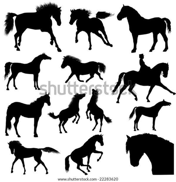 Collection Horses Part 2 Stock Vector (Royalty Free) 22283620 ...