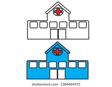 collection of hospital icons, icon set