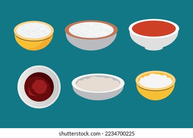 Collection of hot soup and soup puree