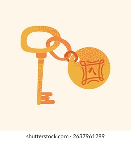 Collection hotel building facade, luggage, room keys, door handles, elevator, bellhop, service bell, and champagne glass. Flat cartoon style. Hospitality,  travel concept set