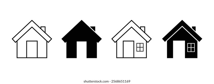 Collection House icon symbol. Set of real estate. Home  vector design