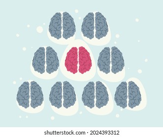 collection of human brains icons
