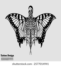 a collection of human butterfly tattoo designs that become skulls