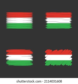 Collection of Hungary flag brush