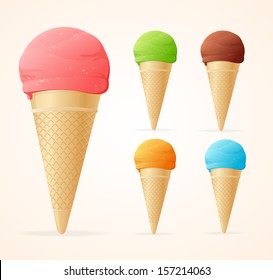 collection of ice cream