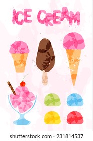 Collection of ice cream