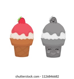 Collection of ice cream. Vector illustration design
