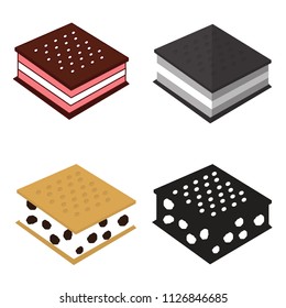 Collection of ice cream. Vector illustration design
