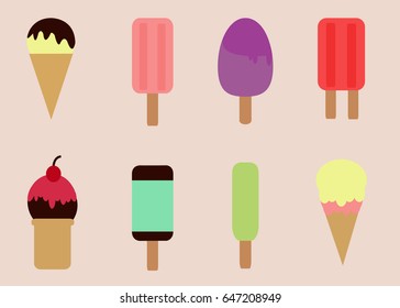 Collection ice-cream