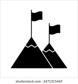 Collection of icon of achievement and succes, achieving goal.