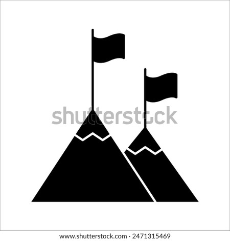 Collection of icon of achievement and succes, achieving goal.
