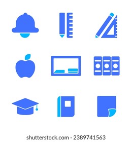 collection of icon designs about school and education